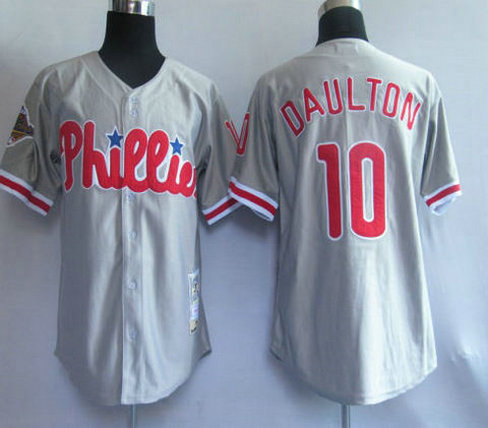 MLB Jersey Philadelphia Phillies 10# Daulton Grey M&N MLB Jersey Philadelphia Phillies 10# Daulton Grey M&N