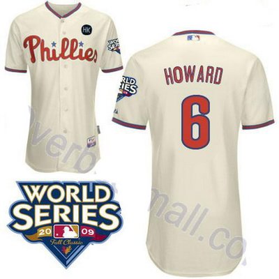 Philadelphia Phillies 6 Ryan Howard Cream jerseys Philadelphia Phillies 6 Ryan Howard Cream jerseys