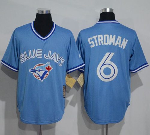 Blue Jays #6 Marcus Stroman Light Blue Cooperstown Throwback Stitched MLB