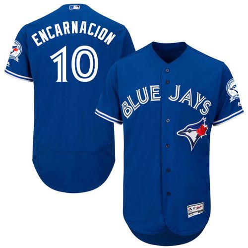 Blue Jays #10 Edwin Encarnacion Blue Flexbase Authentic Collection Stitched MLB Jersey Blue Jays #10 Edwin Encarnacion Blue Flexbase Authentic Collection Stitched MLB Jersey