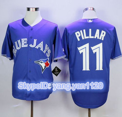 Blue Jays #11 Kevin Pillar Blue New Cool Base Stitched MLB Jersey