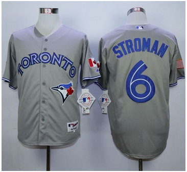 Toronto Blue Jays #6 Marcus Stroman Grey Stitched MLB Jersey