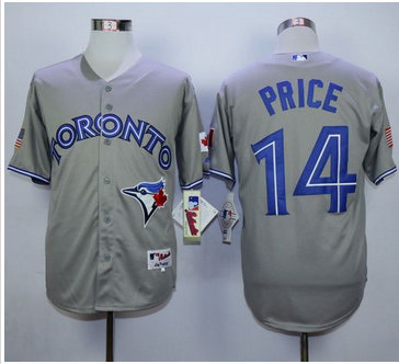 Toronto Blue Jays #14 David Price Grey Stitched MLB Jersey