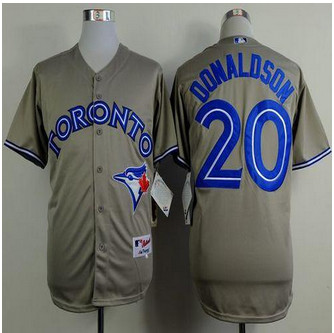 Toronto Blue Jays #20 Josh Donaldson Grey Road Cool Base Stitched Baseball Jersey