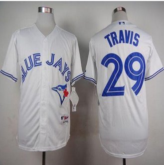 Toronto Blue Jays #29 Devon Travis White Cool Base Stitched Baseball Jersey