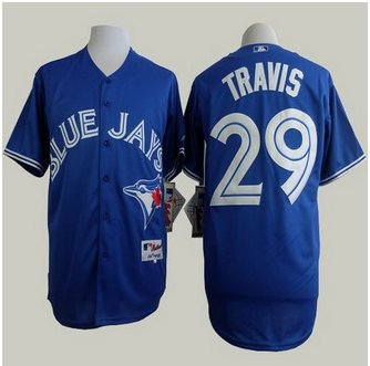 Toronto Blue Jays #29 Devon Travis Blue Alternate Cool Base Stitched Baseball Jersey