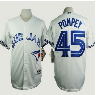Toronto Blue Jays #45 Dalton Pompey White Cool Base Stitched Baseball Jersey