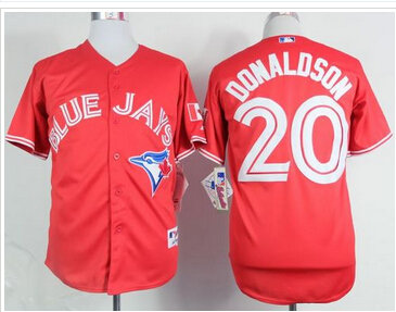 Toronto Blue Jays #20 Josh Donaldson Red Canada Day Stitched Baseball Jersey