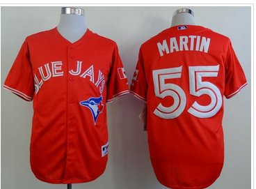 Toronto Blue Jays #55 Russell Martin Red Canada Day Stitched Baseball Jersey