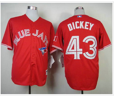 Toronto Blue Jays #43 R.A. Dickey Red Canada Day Baseball Jersey