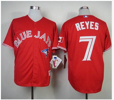 Toronto Blue Jays #7 Jose Reyes Red Canada Day Stitched Baseball Jersey
