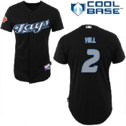 MLB Toronto Blue Jays #2 Hill black cool base Stitched MLB Jersey