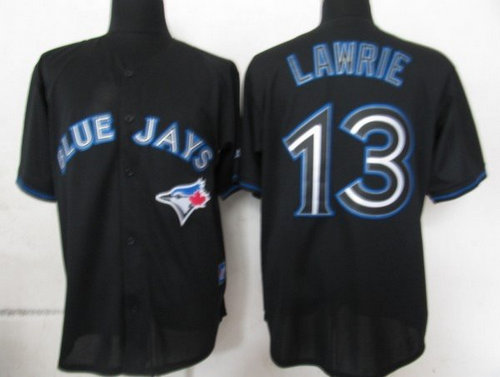 MLB Toronto Blue Jays 13 Lawrie Black Fashion Jerseys