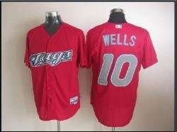 Toronto Blue Jays #10 Vernon Wells Red jerseys