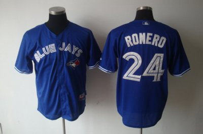 Toronto Blue Jays #24 Ricky Romero Blue Jerseys
