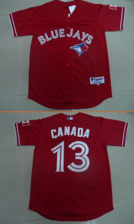 MLB jerseys Toronto Blue Jays 13 canada jerseys red