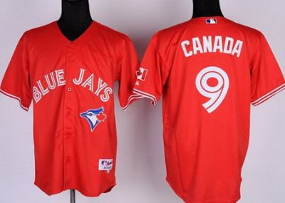 Toronto Blue Jays #9 J. P. Arencibia Canada Day Red MLB Jerseys