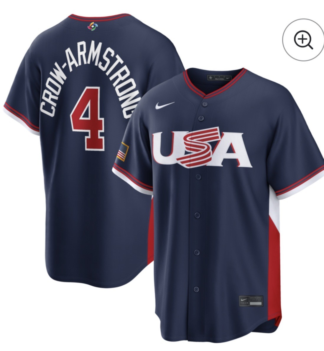 Armstrong Navy 2026 World Baseball Classic United States 250th Anniversary Patch Road Stadium Stitched Jersey Armstrong Navy 2026 World Baseball Classic United States 250th Anniversary Patch Road Stadium Stitched Jersey