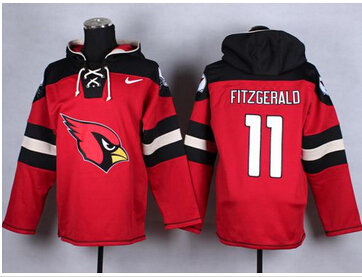 New Arizona Cardinals #11 Larry Fitzgerald Red Player Pullover NFL Hoodie