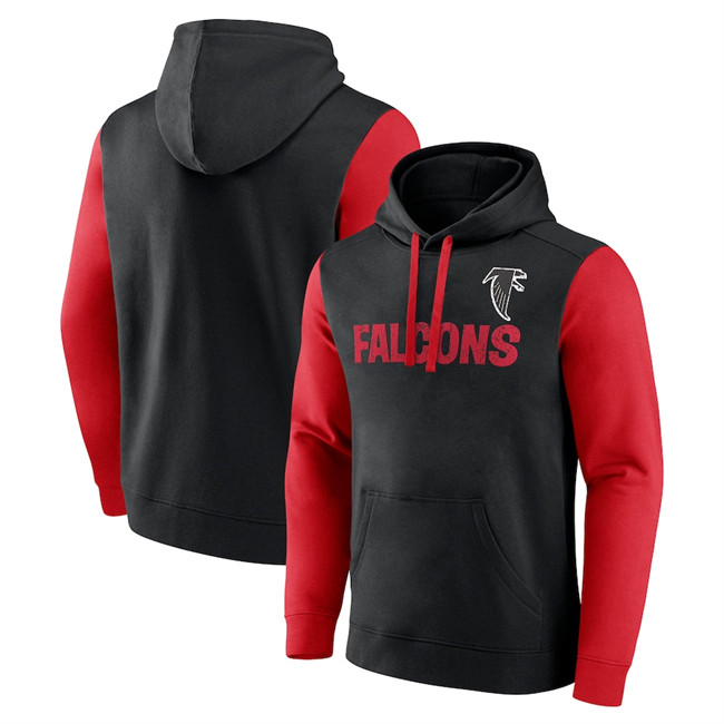 Men's Atlanta Falcons Black Red Fleece Pullover Hoodie Men's Atlanta Falcons Black Red Fleece Pullover Hoodie