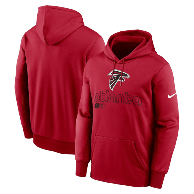 Men's Atlanta Falcons Red Performance Pullover Hoodie Men's Atlanta Falcons Red Performance Pullover Hoodie