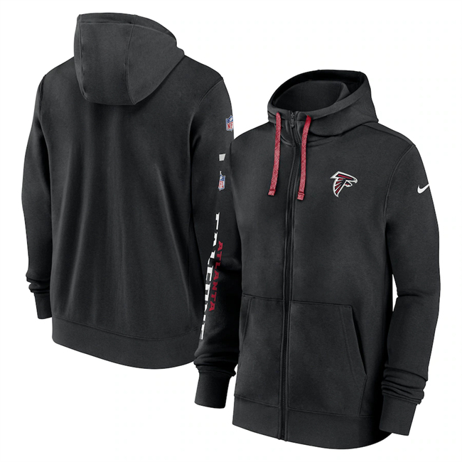 Men's Atlanta Falcons Black 2024 Team Full-Zip Hoodie Men's Atlanta Falcons Black 2024 Team Full-Zip Hoodie