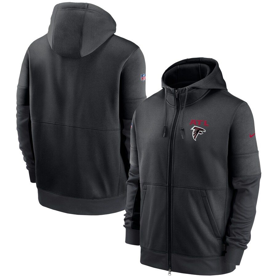 Atlanta Falcons Nike Sideline Impact Lockup Performance Full-Zip Hoodie Black Atlanta Falcons Nike Sideline Impact Lockup Performance Full-Zip Hoodie Black