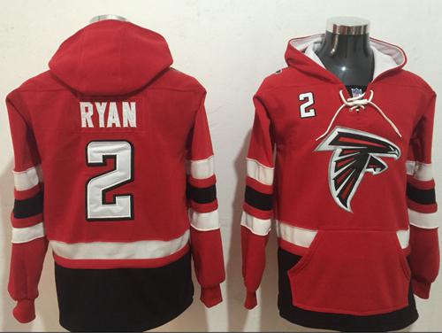 Nike Falcons #2 Matt Ryan Red Black Name & Number Pullover NFL Hoodie Nike Falcons #2 Matt Ryan Red Black Name & Number Pullover NFL Hoodie