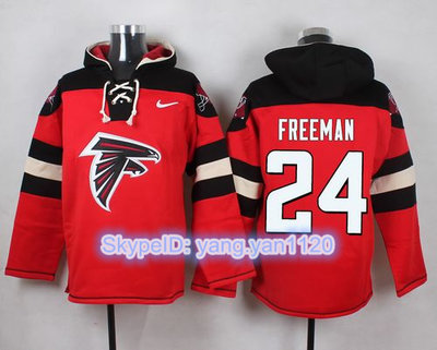 Nike Falcons #24 Devonta Freeman Red Player Pullover NFL Hoodie Nike Falcons #24 Devonta Freeman Red Player Pullover NFL Hoodie
