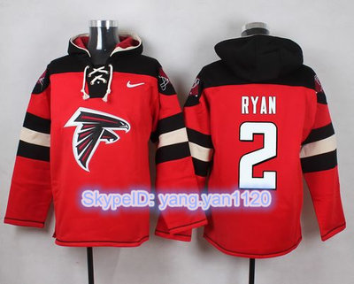 Nike Falcons #2 Matt Ryan Red Player Pullover NFL Hoodie