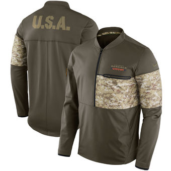 Nike Bengals Olive Salute to Service Sideline Hybrid Half-Zip Pullover Jacket