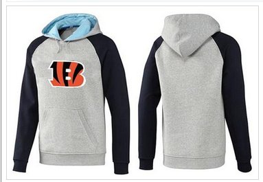 Cincinnati Bengals Logo Pullover Hoodie Grey & Blue