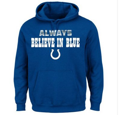 Indianapolis Colts Majestic Always Pullover Hoodie Royal Blue