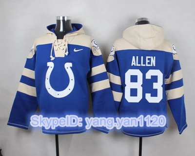 Nike Colts #83 Dwayne Allen Royal Blue Player Pullover NFL Hoodie