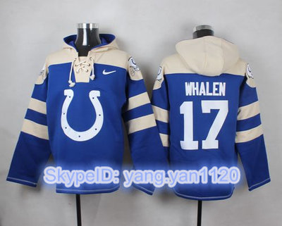 Nike Colts #17 Griff Whalen Royal Blue Player Pullover NFL Hoodie