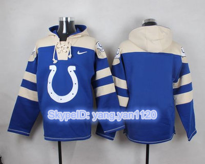 Nike Colts Blank Royal Blue Player Pullover NFL Hoodie