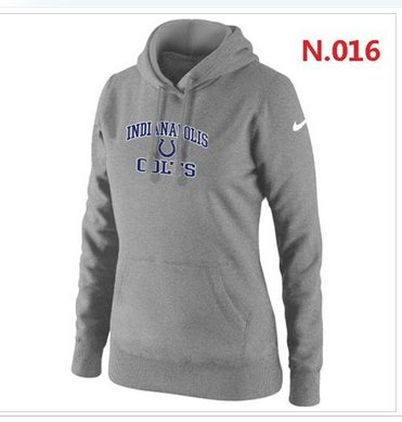 Women's NEW Indianapolis Colts Heart & Soul Pullover Hoodie Light Grey
