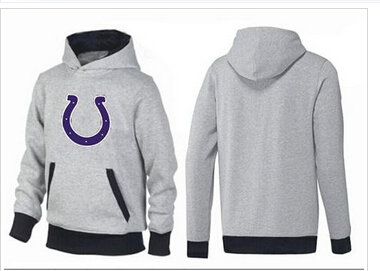 Indianapolis Colts Logo Pullover Hoodie Grey & Black