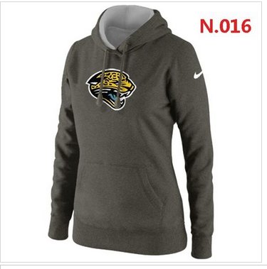 Women's Jacksonville Jaguars Logo Pullover Hoodie Dark Grey