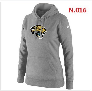 Women's Jacksonville Jaguars Logo Pullover Hoodie Grey
