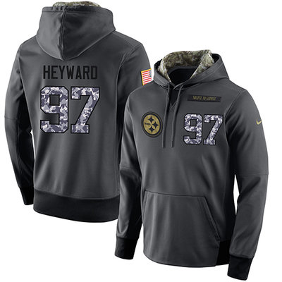 NFL Men's Nike Pittsburgh Steelers #97 Cameron Heyward Stitched Black Anthracite Salute to Service Player Performance Hoodie NFL Men's Nike Pittsburgh Steelers #97 Cameron Heyward Stitched Black Anthracite Salute to Service Player Performance Hoodie