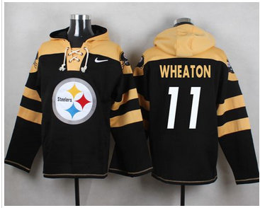 Nike Pittsburgh Steelers #11 Markus Wheaton Black Player Pullover NFL Hoodie Nike Pittsburgh Steelers #11 Markus Wheaton Black Player Pullover NFL Hoodie