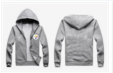 New Pittsburgh Steelers Authentic Logo Hoodie Grey