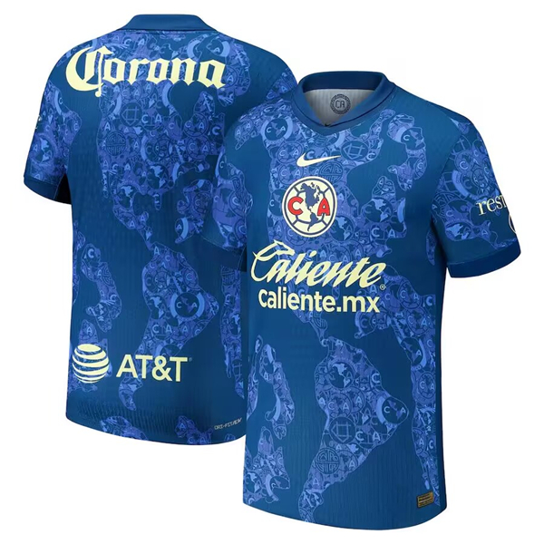Men's American Team Custom Blue 2024 25 Away Soccer Jersey