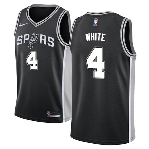 Spurs #4 Derrick White Black Basketball Swingman Icon Edition Jersey Spurs #4 Derrick White Black Basketball Swingman Icon Edition Jersey