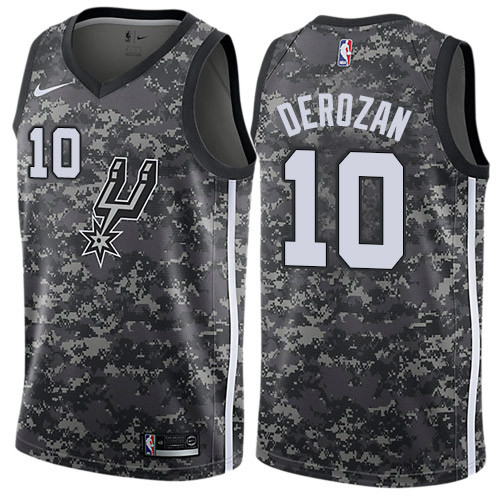 Nike Spurs #10 DeMar DeRozan Black NBA Swingman City Edition