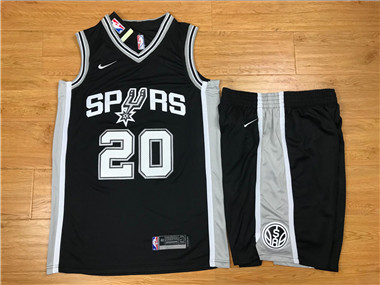Nike Spurs #20 Manu Ginobili Black Swingman Jersey(With Shorts) Nike Spurs #20 Manu Ginobili Black Swingman Jersey(With Shorts)