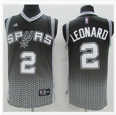 San Antonio Spurs #2 Kawhi Leonard Black Resonate Fashion Stitched NBA Jersey