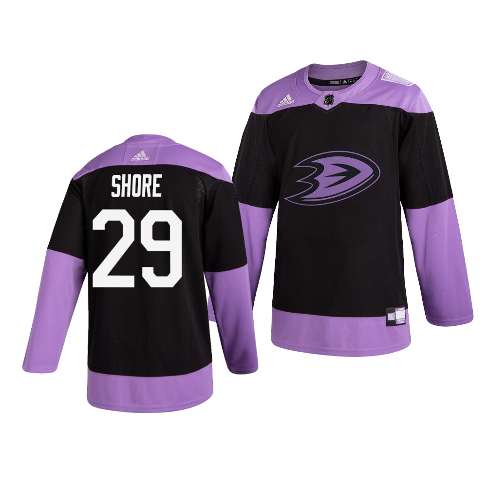 Ducks 29 Devin Shore Black Purple Hockey Fights Cancer Adidas Jersey Ducks 29 Devin Shore Black Purple Hockey Fights Cancer Adidas Jersey