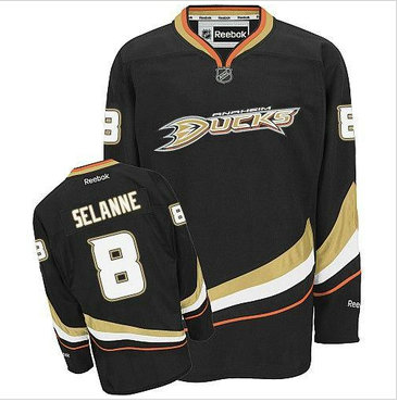 Anaheim Ducks #8 Teemu Selanne Black Home NHL Jersey